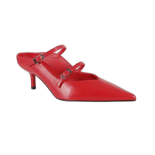 Mules With Buckle Straps