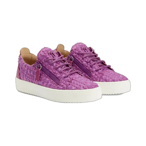 Low-Top Sneakers With Pyramid Studs And Side Zip