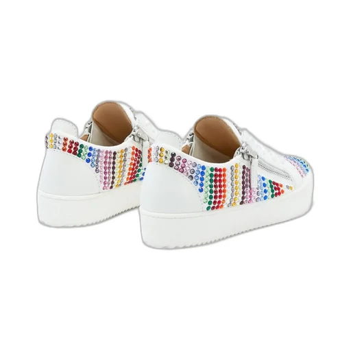 Low-Top Sneakers With Rhinestones