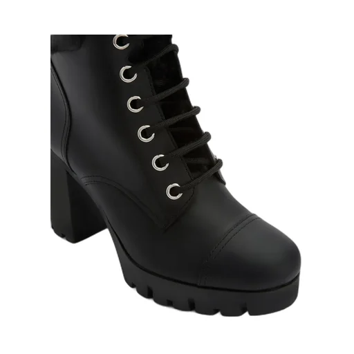 Lace-Up Faux Fur Trimmed Boots