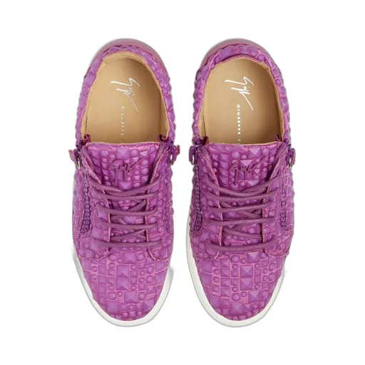 Low-Top Sneakers With Pyramid Studs And Side Zip