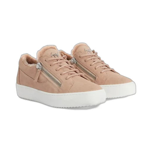 Low-Top Sneakers With Shearling Trim