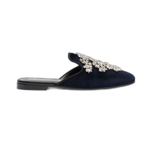 Mules With Crystal Embellishment