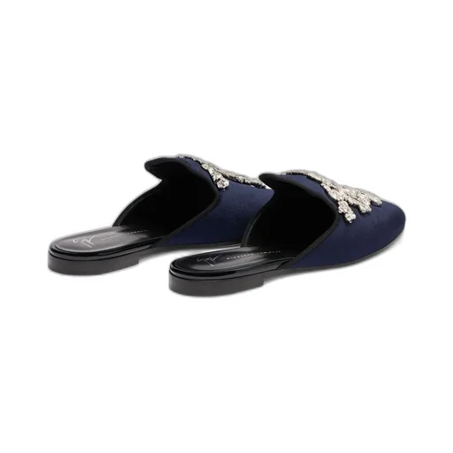 Mules With Crystal Embellishment