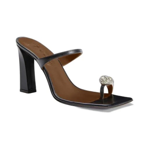 Mules With Crystal Embellishment