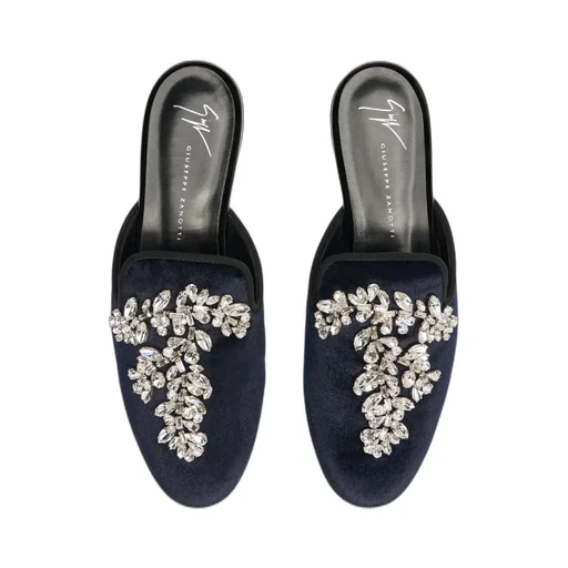 Mules With Crystal Embellishment