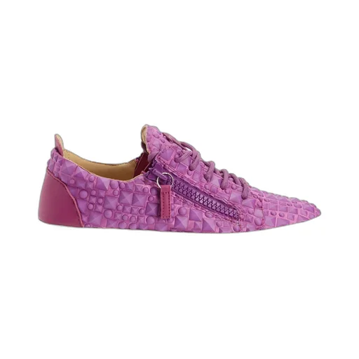 Low-Top Sneakers With Pyramid Studs And Side Zip