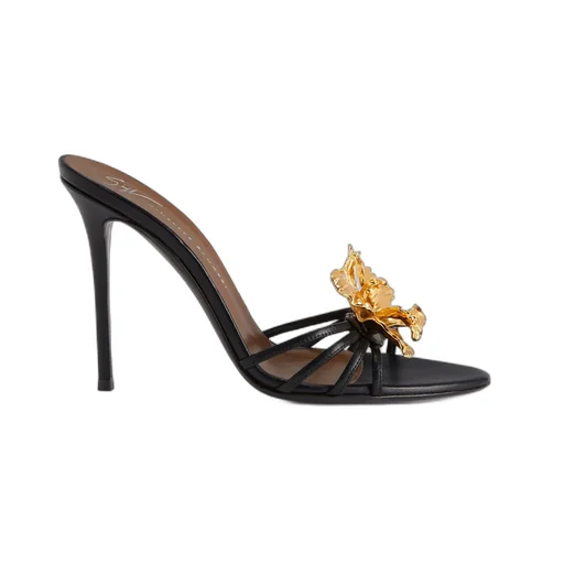 Mules With Floral Embellishment