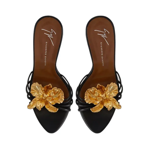 Mules With Floral Embellishment