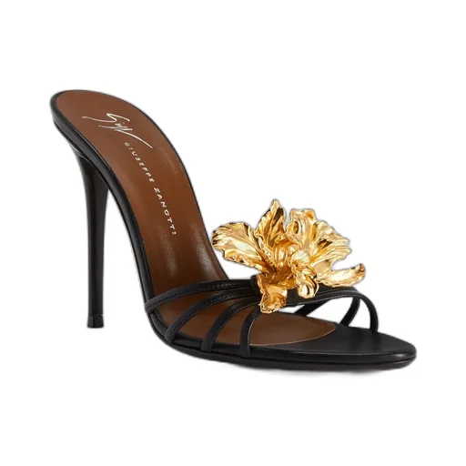 Mules With Floral Embellishment