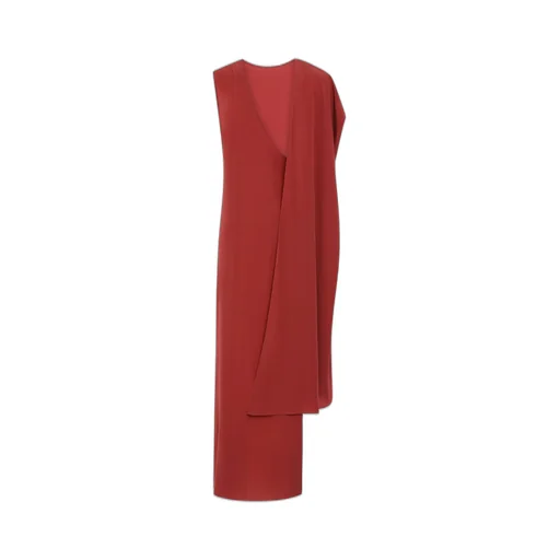 Asymmetric Draped Maxi Dress