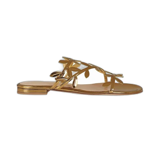 Flat Sandals With Flower Appliqu
Uevo