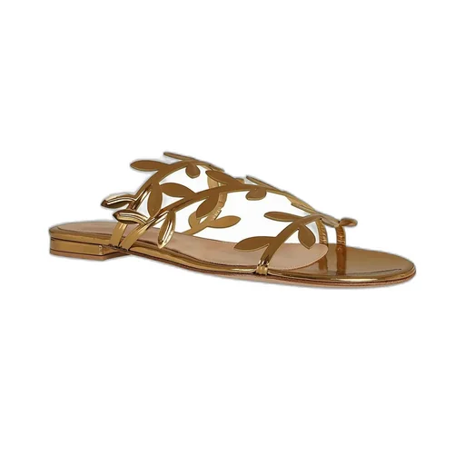 Flat Sandals With Flower Appliqu
Uevo
