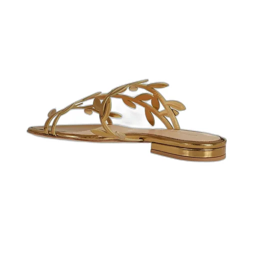 Flat Sandals With Flower Appliqu
Uevo