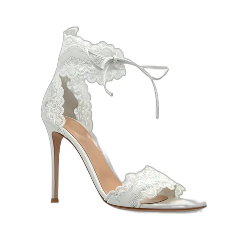 Lace-Trimmed Sandals