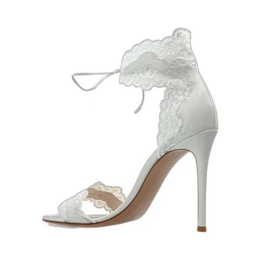 Lace-Trimmed Sandals