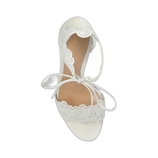 Lace-Trimmed Sandals