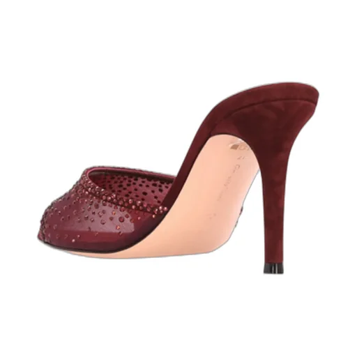 Mules With Embellished Mesh