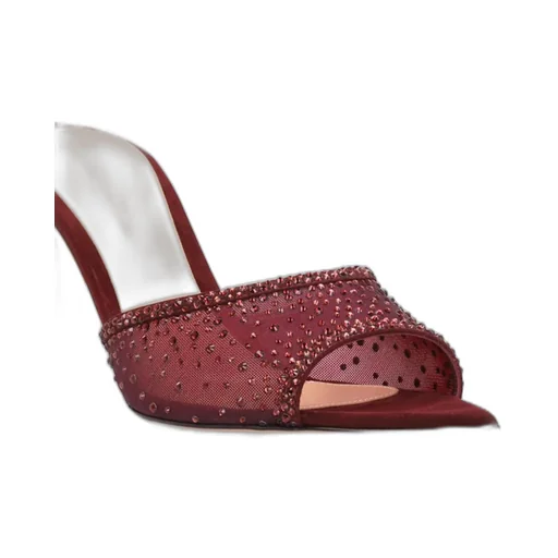 Mules With Embellished Mesh