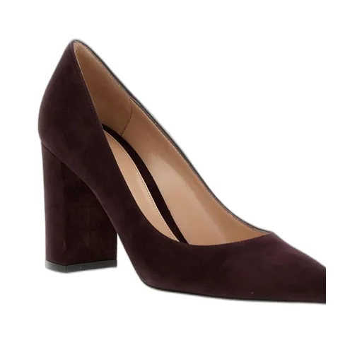 Pointed-Toe Block Heel Pumps