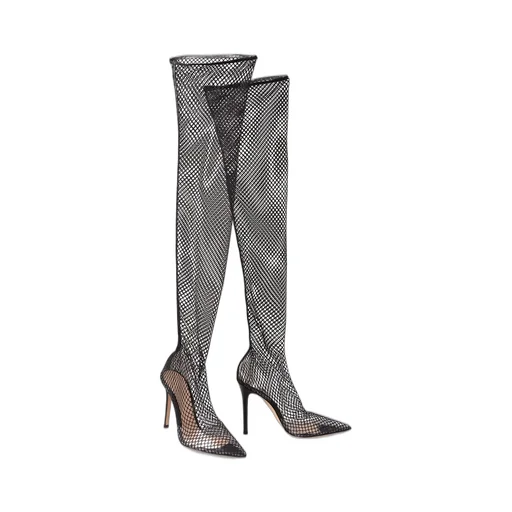 Fishnet Over-The-Knee Boots