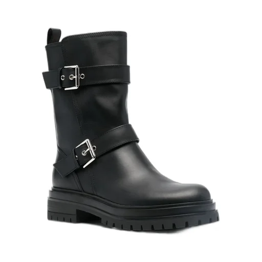 Buckled Leather Boots