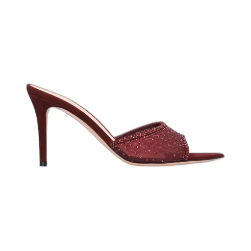 Mules With Embellished Mesh