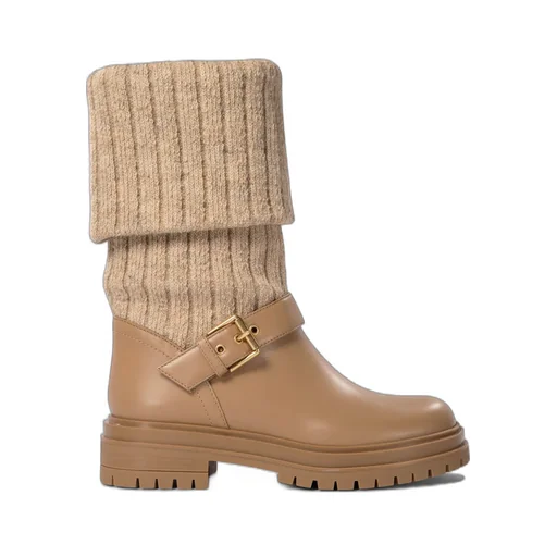 Boots With Knit Cuff