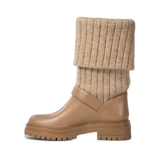 Boots With Knit Cuff