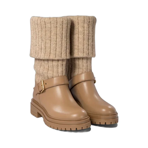 Boots With Knit Cuff