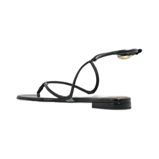 Thong Sandals With Golden Detail