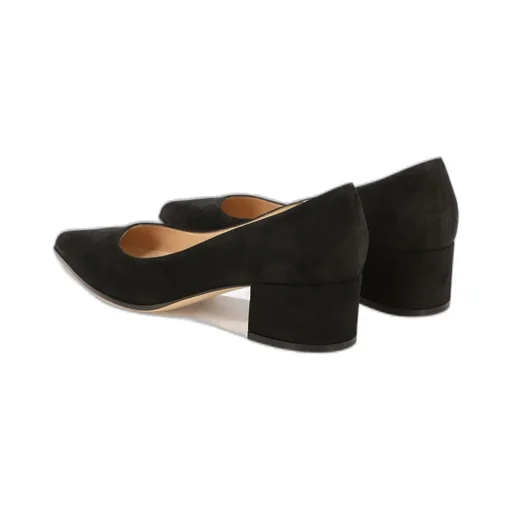 Pointed Toe Block Heel Pumps