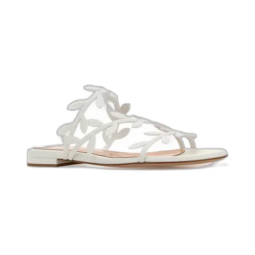 Floral Leaf Flat Sandals