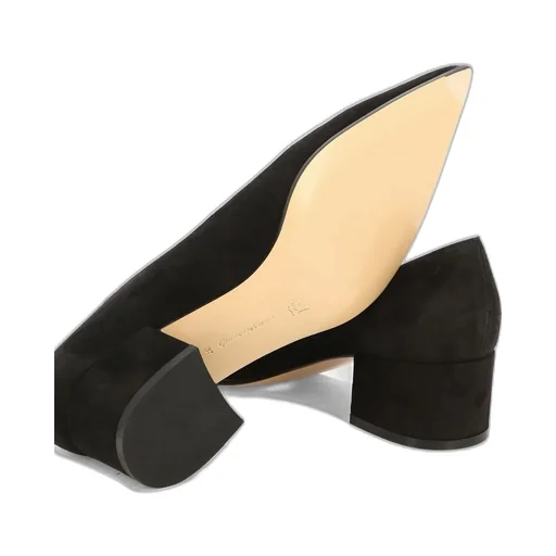 Pointed Toe Block Heel Pumps