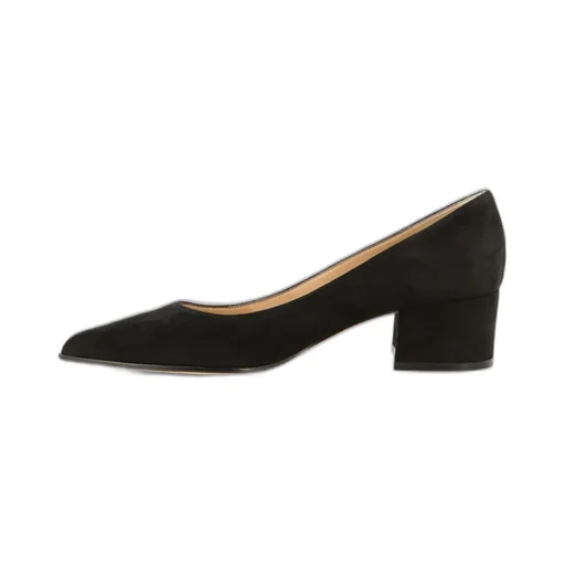 Pointed Toe Block Heel Pumps