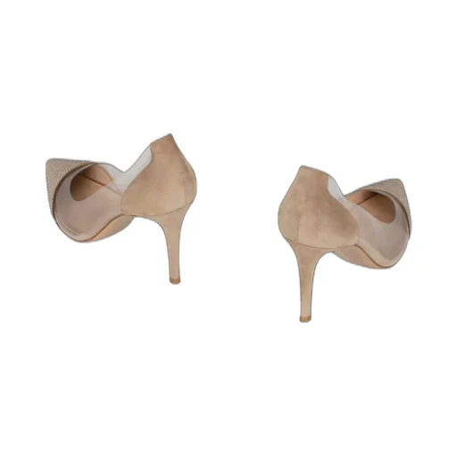 Pointed Toe Pumps With Crystals
