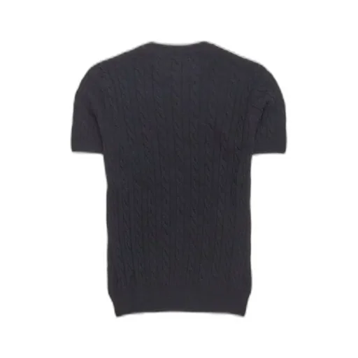 Cable Knit Short Sleeve Sweater