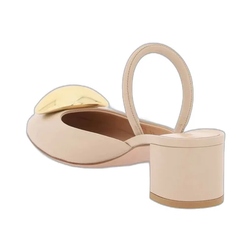 Mules With Golden Buckle