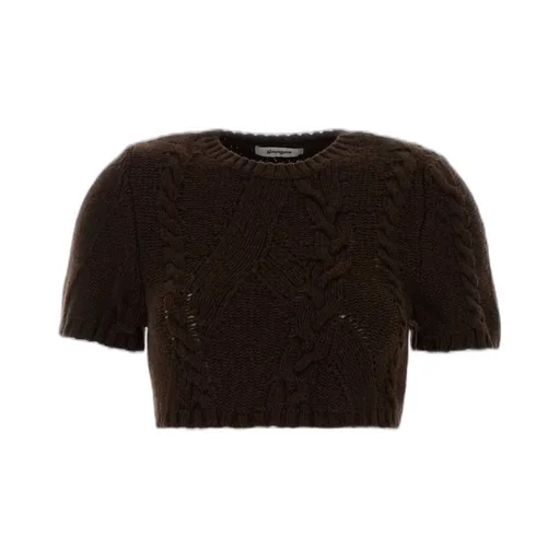 Cable Knit Cropped Sweater