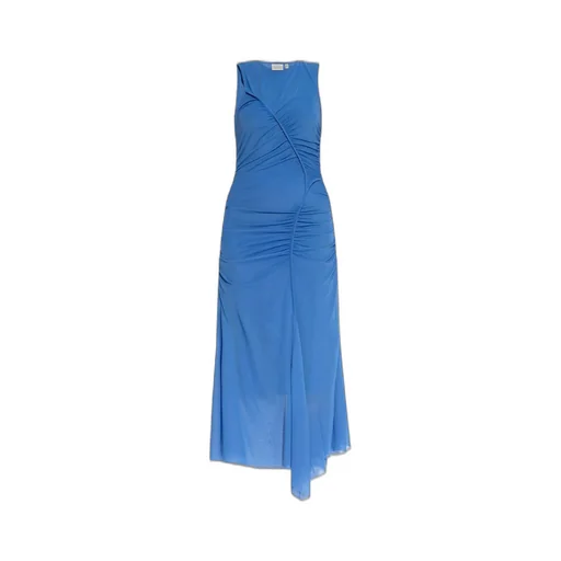 Ruched Asymmetrical Maxi Dress