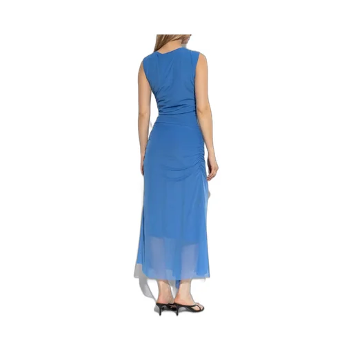 Ruched Asymmetrical Maxi Dress