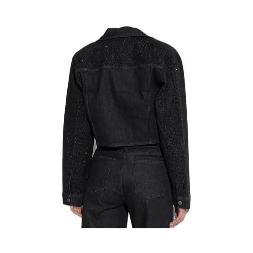 Cropped Jacket With Rhinestones