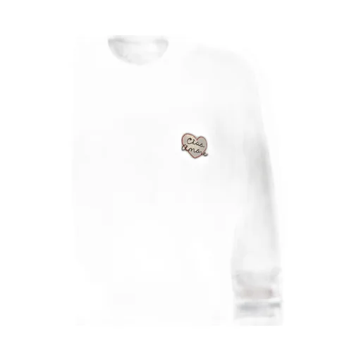 Crewneck Sweater With Embroidered Heart