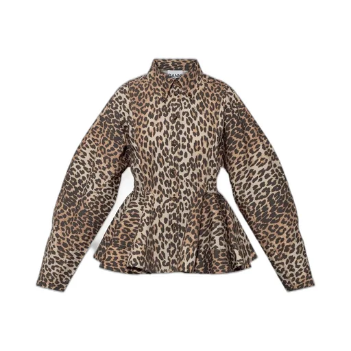 Leopard Print Peplum Shirt
