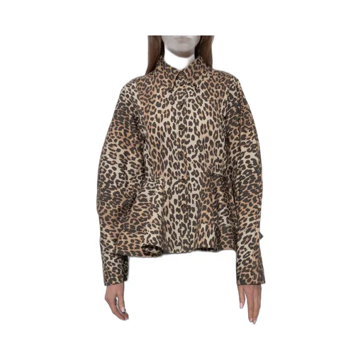 Leopard Print Peplum Shirt
