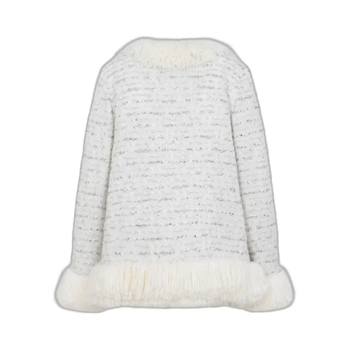 Tweed Jacket With Fur Trim