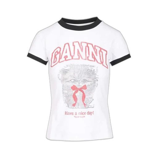 T-Shirt With Cat Print