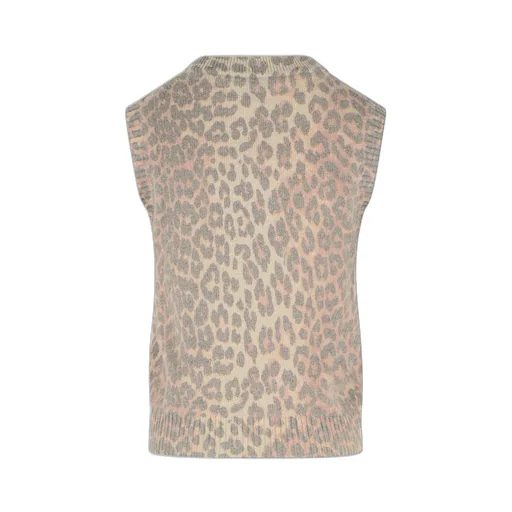 Leopard Print Sweater Vest