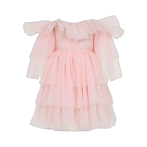 Tiered Ruffle Off-The-Shoulder Dress