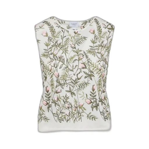 Sleeveless Embroidered Top